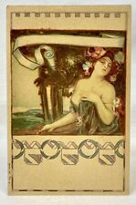 Gottlieb Theodor Kempf | Serie 166 No 7 | Pretty Woman Gazing | Art Nouveau 1900 picture