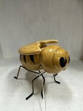 Vintage 70’s Ceramic Honey Bee Condiment Honey Jar picture