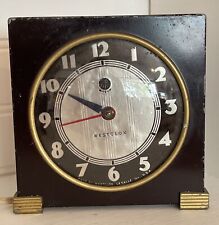 Vintage Westclox Art Deco Country Club Black Electric Alarm Clock As Is picture