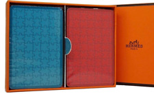 HERMES 2 Deck Playing Cards Trump Game Authentic Puzzle Pattern SET Sealed picture