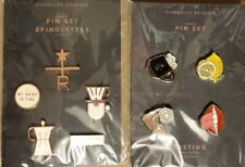 Two Starbucks 2016 And 2017 Reserve Collection Enamel Pin Set Lapel Pins Set picture