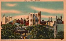 Postcard KY Louisville Kentucky Skyline Linen Unposted Vintage PC H3061 picture