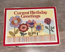 NEW Vintage Current Birthday Greetings Cards 8 Set 1002 Sealed Box Greeting Vtg picture