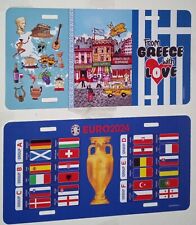 2 GREEK + EURO GIFT: 1 GREEK  LICENSE PLATE + 1 2024EUROCUP LICENSE PLATE $30.00 picture