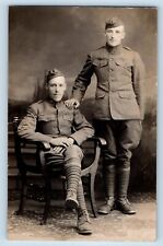 New York NY Postcard RPPC Photo US Army Soldiers Studio c1910's Unposted Antique picture