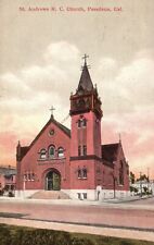 Pasadena CA-California, 1908 St. Andrews Roman Catholic Church Vintage Postcard picture