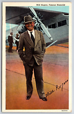 Will Rogers Postcard Famous Humorist Aircraft Airplane picture