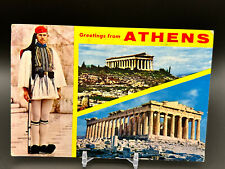 Vintage Postcard Greetings From Athens Greece Acropolis Parthenon picture