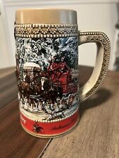 1987 Budweiser Holiday Beer Stein Mug Clydesdale C-Series picture