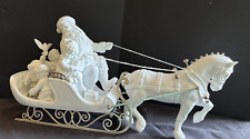 Dept 56 Silhouette Treasures Peace Goodwill to All Porcelain 78616 Santa Sleigh picture