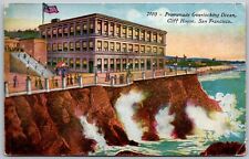 San Francisco California c1910 Postcard Promenade Overlooking Ocean Cliff House picture