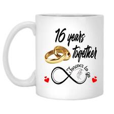 16st wedding anniversary gift for wife Coffee MUG th 16 Years together Husband picture
