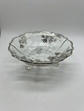 Vintage Silver City Flanders Poppy Footed Candy Dish Bowl EUC picture