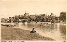 Windsor Castle Brocas London England Postcard RPPC PM 1937 Postcard picture
