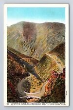 Apache Trail AZ-Arizona, Safety Pin Curve Near Roosevelt Dam, Vintage Postcard picture