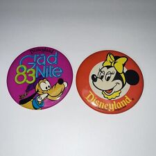 vintage disney Pin Back buttons 3/4” 80s Minnie Mouse & Grad Nite picture