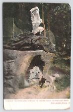 Philadelphia Pennsylvania~Fairmount Park~Teddyscung Statue~c1905 Postcard picture