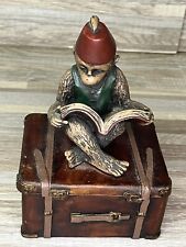 Dezine Vintage 1998 Monkey Reading A Book on top of Trunk Suitecase. picture