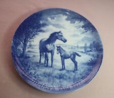 VTG KAISER MOTHER'S DAY PLATE 1971 HORSE & KOLT GRAPHIC BLUE 7 7/8
