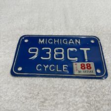 1988 Michigan Motorcycle License Plate 938CT picture