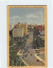 Postcard Palm Lined Wilshire Boulevard Los Angeles California USA picture