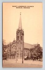 Muncie Indiana Saint Lawrence Church Postcard picture