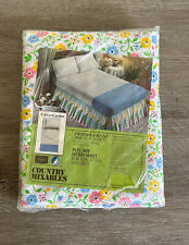 Vtg Sears Country Mixables Calico Garden Full Size Fitted Sheet Percale Floral picture
