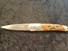 SANTA FE STONEWORKS   POCKET KNIFE W/ VEIN TURQUOISE HANDLE  picture