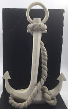 Resin 17” Anchor With Robe Around Anchor Great For Beach House Or Fishing Cabin  picture