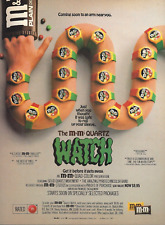 1987 M&M's Quartz Watch Rated M vintage PRINT AD Advertisement picture