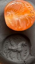 Rare Ancients Old Sassanian Artifact Old Sphinx Animal Intaglio Stamp Bead picture