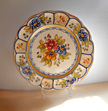 Talavera Mexican Pottery Floral Scalloped  Plate Signed S. Timoneda picture