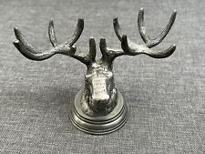 Pottery Barn Large Detailed Deer Stag Pewter Paperweight  5 1/2