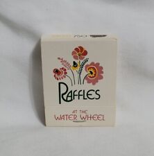Vintage Raffles Restaurant Lounge Water Wheel Matchbook Denver CO Advertising picture