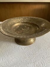 Fancy Decorated Brass Pedestal Bowl - Made In India picture