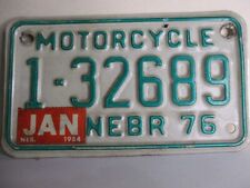 Vintage 1976 Nebraska Motorcycle License Plate L701 picture