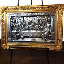 Last Supper Metal 3D Relief Wall Sculpture 60s Ornate  Portugal  31
