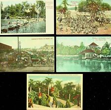 FIVE Los Angles General Scenes Vintage Post Cards -AA-41 picture