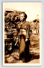Vintage sepia 5.75 x 3.5 inch photo Japanese woman from estate picture