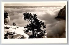 In Storm Clouds Grand Canyon AZ RPPC Real Photo Postcard July 1937 picture