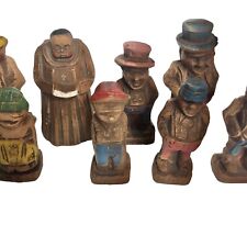 Vintage Lot 9 ￼Black Forest Miniature Figurines Carved Wood Look Resin 2” Minis picture