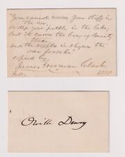 James Freeman Clarke, Orville Dewey autographs - reformers and clergy picture