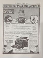 1914 Royal Typewriter No. 10 Saturday Evening Post Print Ad Secretary Typists picture