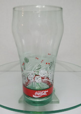 Coca Cola Christmas Themed Flared Glass Cup Mistletoe picture