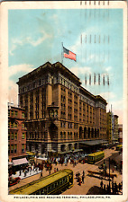 Vintage 1920's Philadelphia & Reading Terminal Market Building PA Postcard  picture
