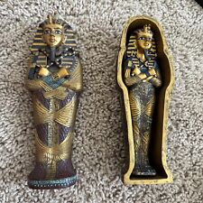 VTG VERONESE EGYPTIAN PHARAOH SARCOPHAGUS & KING TUT SIGNED & DATED 1999 *READ* picture