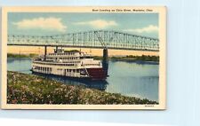 Postcard - Boat Landing on Ohio River - Marietta, Ohio picture