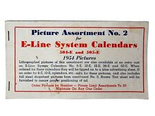 VTG 1954 E-Line Systems Calendars PICTURE ASSORTMENT #2 Litho Art Booklet 24-PC picture