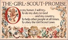 Vintage 1910s Girl Scouts Postcard 
