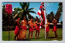 Kauai HI-Hawaii, Hawaiian Flag Raising Ceremony, c1967 Vintage Souvenir Postcard picture